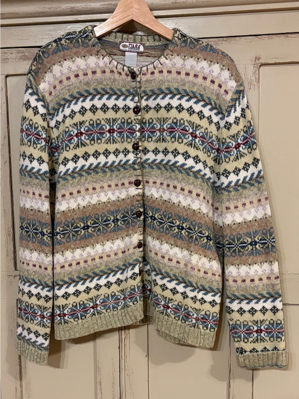 Vintage TIARA International Sweater Cardigan Ladies XL